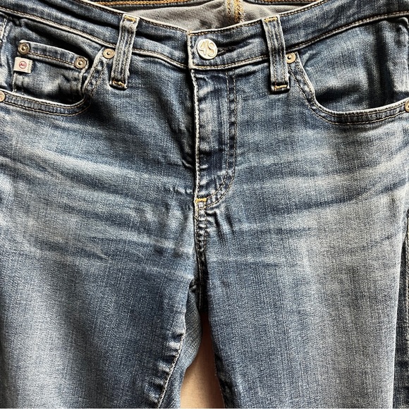AG Adriano Goldschmied Aged Stilt Cropped Blue Denim Jeans Sz 27 - Picture 6 of 12